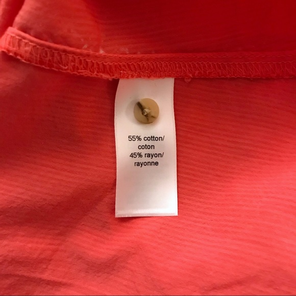 Maurices Coral Button Up Oxford Blouse Small - Picture 4 of 4